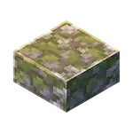 Mossy Cobblestone Slab (inventory) MCE.png: Infobox image for Mossy Cobblestone Slab the block in Minecraft