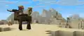An image showing the new camel husk and its hostile riders – the familiar husk and a new hostile mob, the parched!