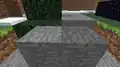 A comparison between a normal stone block, and a stone block with a block 36 on it