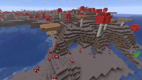 Naturally generated mycelium in a mushroom fields biome.