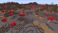 A mushroom fields single biome world before 1.18.