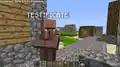 Villager in Beta 1.9 Prerelease 1, when villagers had the word "TESTIFICATE" displayed over their heads.