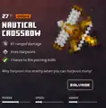 Nautical crossbow within the inventory.