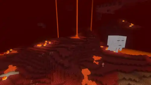 Nether Wastes Vibrant Visuals.png: Infobox image for Nether Wastes the biome in Minecraft