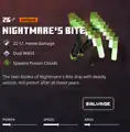 Nightmare's bite within the inventory.