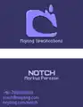 The Mojang logo on Notch's business card from 2009.
