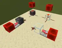 An observer preventing the redstone signal from being transmitted.