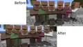 A villager Texture Update comparison.