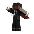 An artwork of Dinnerbone's security guard wearing the Migrator Cape