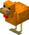 A recreation of the orange, amber chicken-like chicken featured in Chickens Nearly Broke Minecraft.