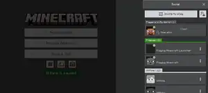 The Pause menu on "Social" tab screen.