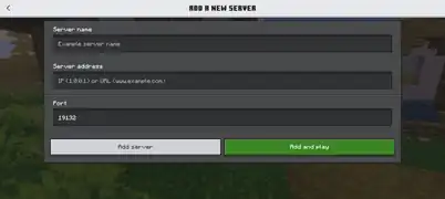 The "Add a new server" screen.