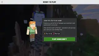 The final screen of quick world creation before a world can be generated.