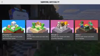 The Survival difficulty options.