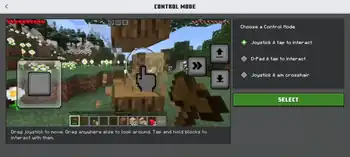The Control Mode menu.