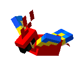 Parrot Fly (Dungeons).gif: Infobox image for Parrot the dungeons entity in Minecraft