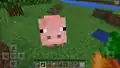 First image of pig riding in Bedrock Edition.