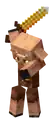 A piglin attacking (tier one).