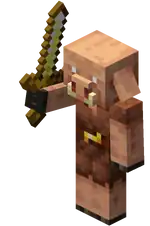 Piglin targeting BE.png: Infobox image for Piglin the entity in Minecraft