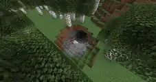 A cave entrance found in a Birch Forest biome.
