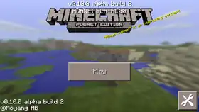 Pocket Edition 0.10.0 build 2.png: Infobox image for v0.10.0 alpha build 2 the version in Minecraft