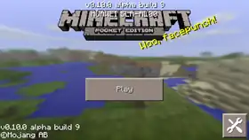 Pocket Edition 0.10.0 build 9.png: Infobox image for v0.10.0 alpha build 9 the version in Minecraft