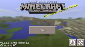 Pocket Edition 0.12.1 build 12.png: Infobox image for v0.12.1 alpha build 12 the version in Minecraft