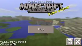 Pocket Edition 0.12.1 build 5.png: Infobox image for v0.12.1 alpha build 5 the version in Minecraft