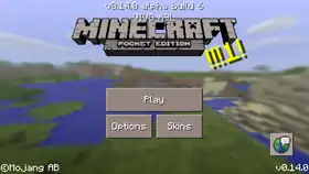 Pocket Edition 0.14.0 build 6.png: Infobox image for v0.14.0 alpha build 6 the version in Minecraft