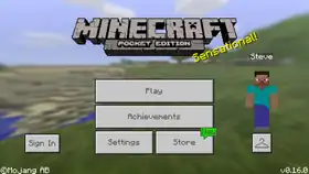 Pocket Edition 0.16.0.png: Infobox image for v0.16.0 the version in Minecraft