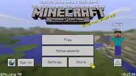 Pocket Edition 0.16.0 build 1.png: Infobox image for v0.15.90 alpha build 1 the version in Minecraft