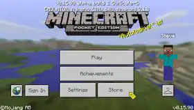 Pocket Edition 0.16.0 build 2.png: Infobox image for v0.15.90 alpha build 1 the version in Minecraft