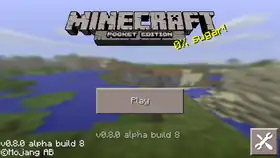 Pocket Edition 0.8.0 build 8.png: Infobox image for v0.8.0 alpha build 8 the version in Minecraft