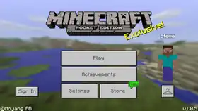 Pocket Edition 1.0.5.png: Infobox image for v1.0.5 the version in Minecraft