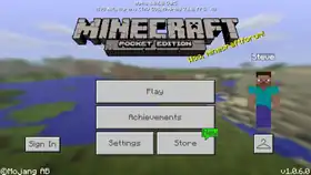 Pocket Edition 1.0.6.0.png: Infobox image for alpha 1.0.6.0 the version in Minecraft