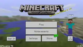 Pocket Edition 1.0.8.png: Infobox image for v1.0.8 the version in Minecraft