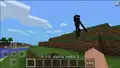 An enderman in pocket edition alpha
