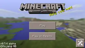 Pocket Edition v0.7.4 alpha.png: Infobox image for v0.7.4 alpha the version in Minecraft