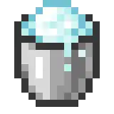 Powder Snow Bucket.png: Infobox image for Powder Snow Bucket the item in Minecraft