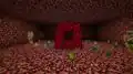 An active Nether reactor spawning items and zombie pigmen.