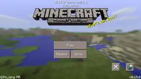 Realms alpha build 1.png: Infobox image for v0.15.0 alpha build 1 the version in Minecraft