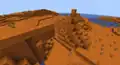 Naturally generated red sandstone found on the small hill.