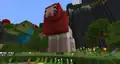 The red sheep statue