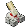 The redstone launcher's icon on the hotbar.