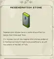 Regeneration stone journal entry.