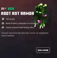 Root rot armor within the inventory.