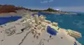 Ocean ruins generated in a village.