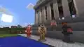 Joe Danger, Conker, Commando, and Agent in what appears to be the Lincoln Memorial.
