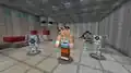 The Portal skins in a recreation of Aperture Science.