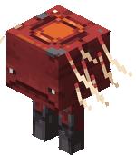 Saddled Strider BE.gif: Infobox image for Strider the entity in Minecraft